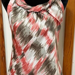 New Directions Red and Cream Top